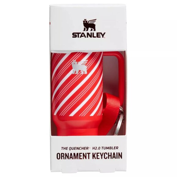 Stanley Water Bottle Keychain Christmas Tree Ornament Candy Cane Twist 2025 - Picture 1 of 3